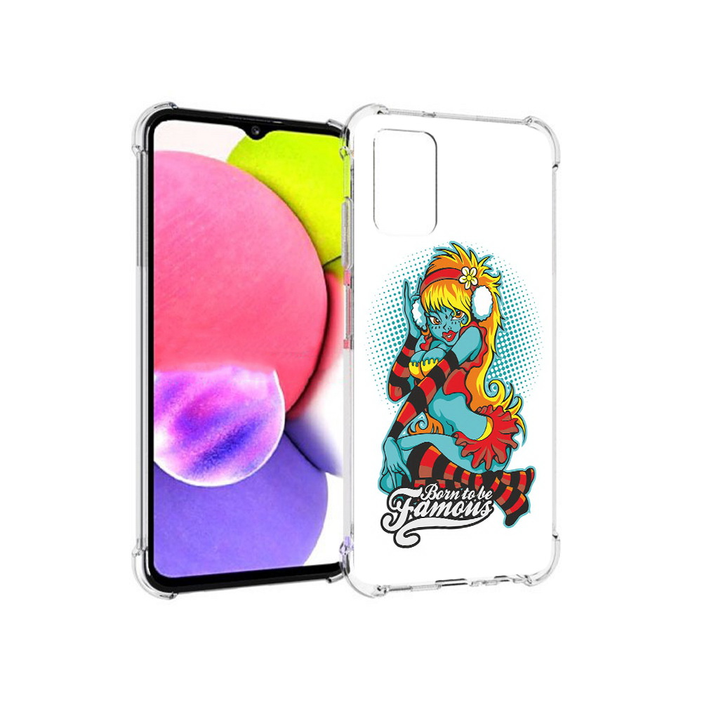 

Чехол MyPads Tocco для Samsung Galaxy A03s нарисованная девушка в наушниках, Прозрачный, Tocco