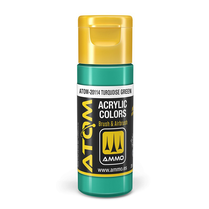 

Акриловая краска Ammo Mig Atom color Бирюзово-зелёный ATOM20114