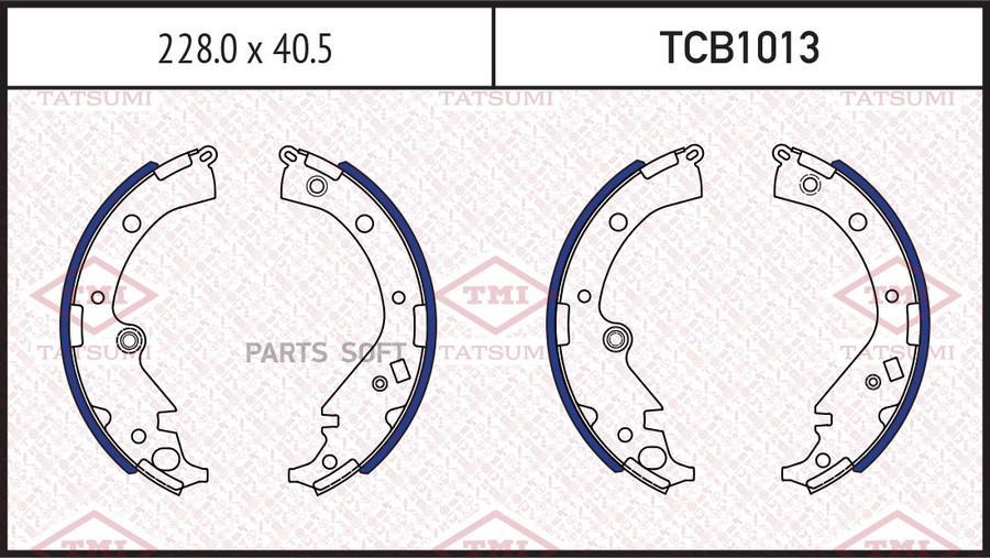 

Колодки тормозные Tatsumi барабанные TCB1013