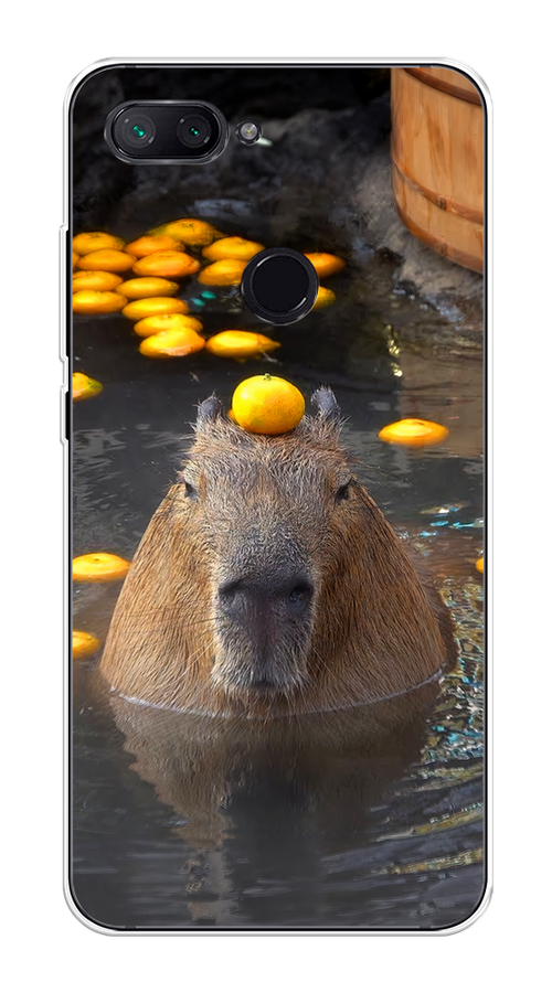 

Чехол на Xiaomi Mi 8 Lite "Капибара отдыхает", Коричневый;оранжевый;серый, 34550-1