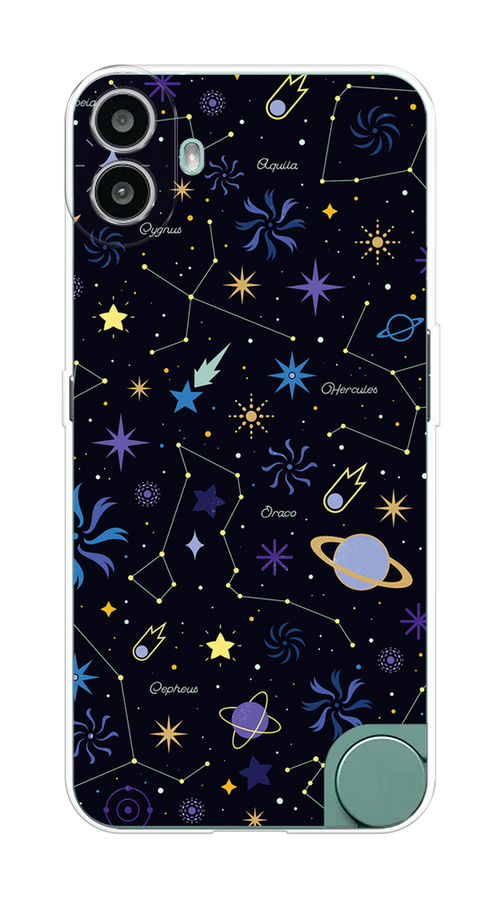 

Чехол на CMF Phone 1 "Цветной космос", Желтый, 3300450-1