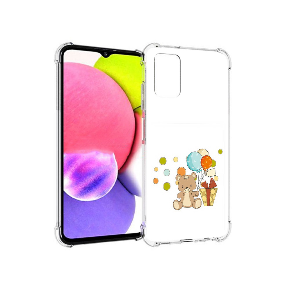 

Чехол MyPads Tocco для Samsung Galaxy A03s медвеженок с подарком (PT162170.549.470), Прозрачный, Tocco