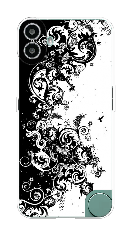 

Чехол на CMF Phone 1 "Черно белый узор", Белый;черный;серый, 3300450-1