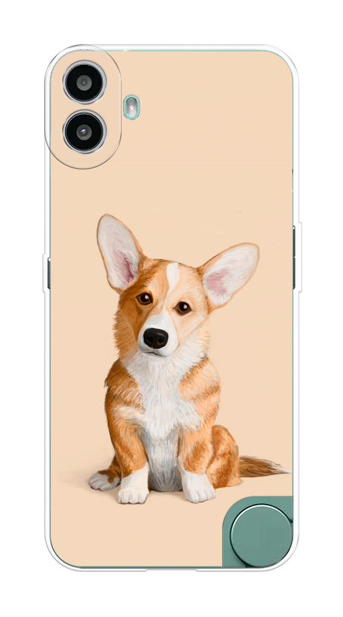 

Чехол на CMF Phone 1 "Грустный Корги", Коричневый;бежевый, 3300450-1