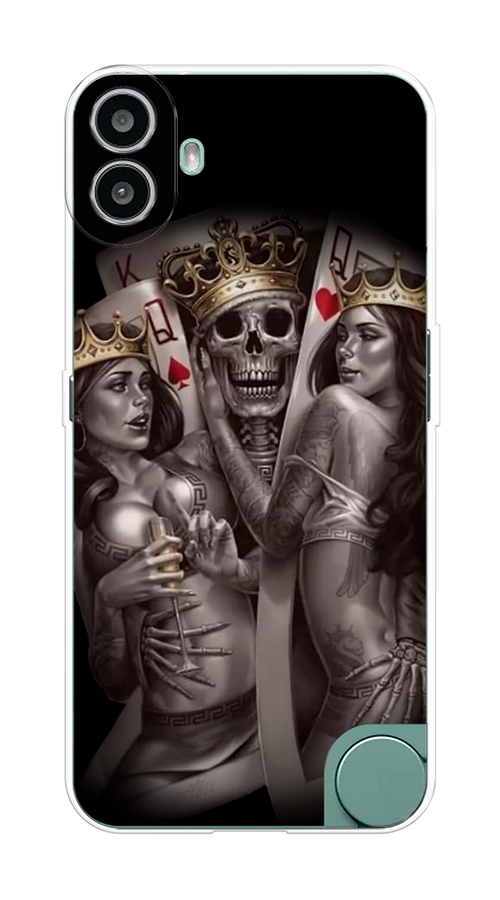 

Чехол на CMF Phone 1 "Карты король и королевы", Серый;желтый, 3300450-1