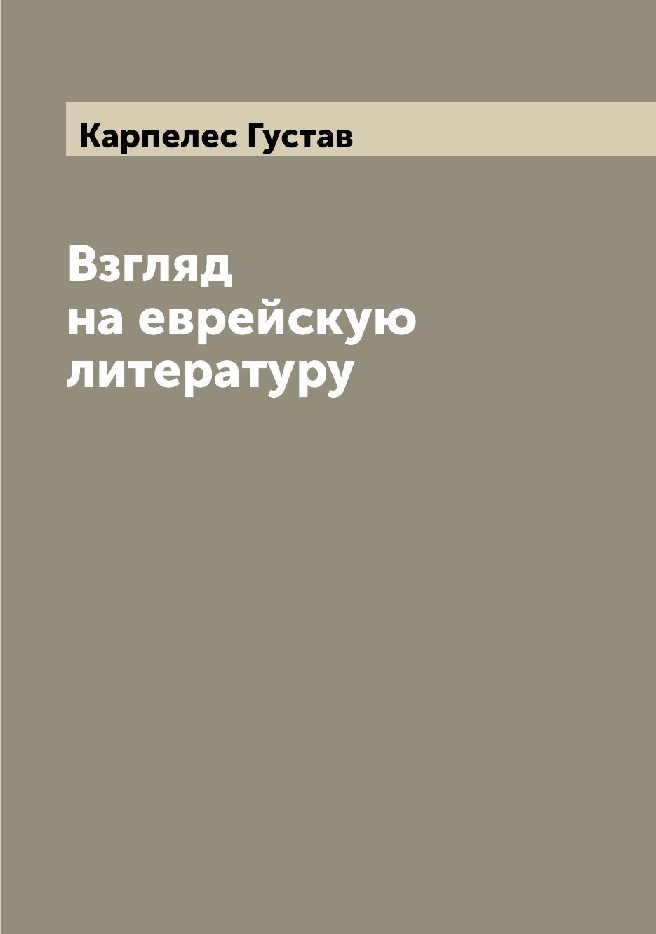 

Книга Взгляд на еврейскую литературу