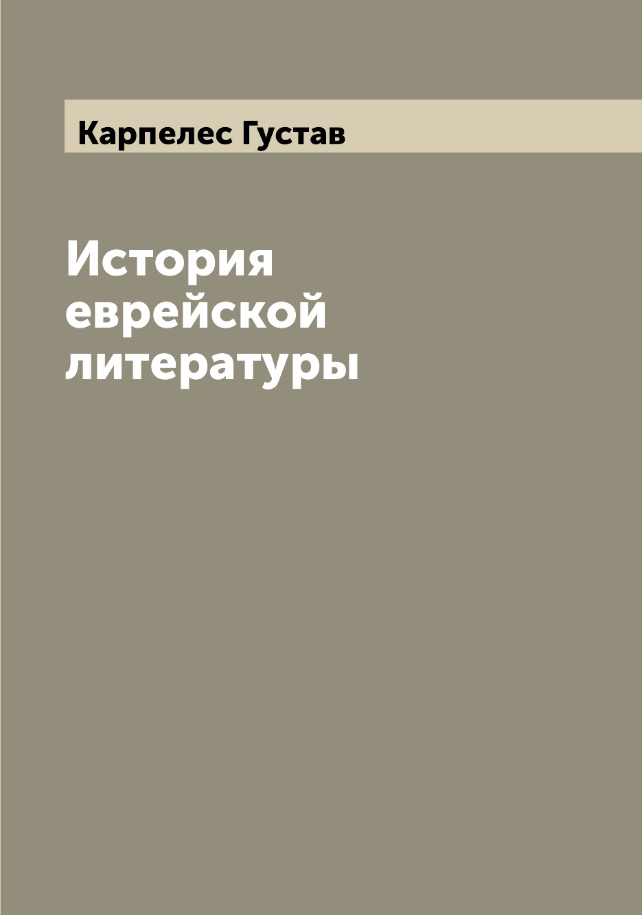 

Книга История еврейской литературы