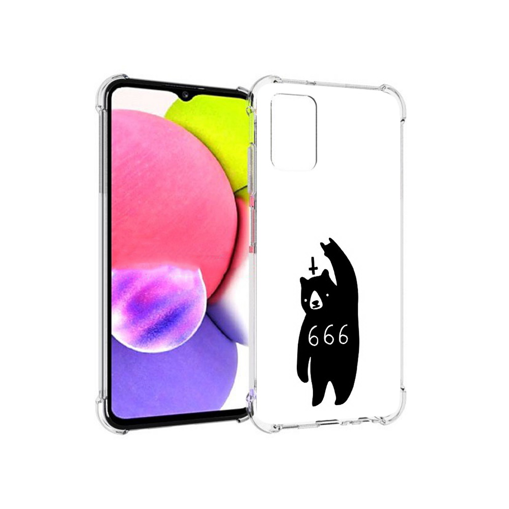 

Чехол MyPads Tocco для Samsung Galaxy A03s медведь 666 (PT162170.549.462), Прозрачный, Tocco