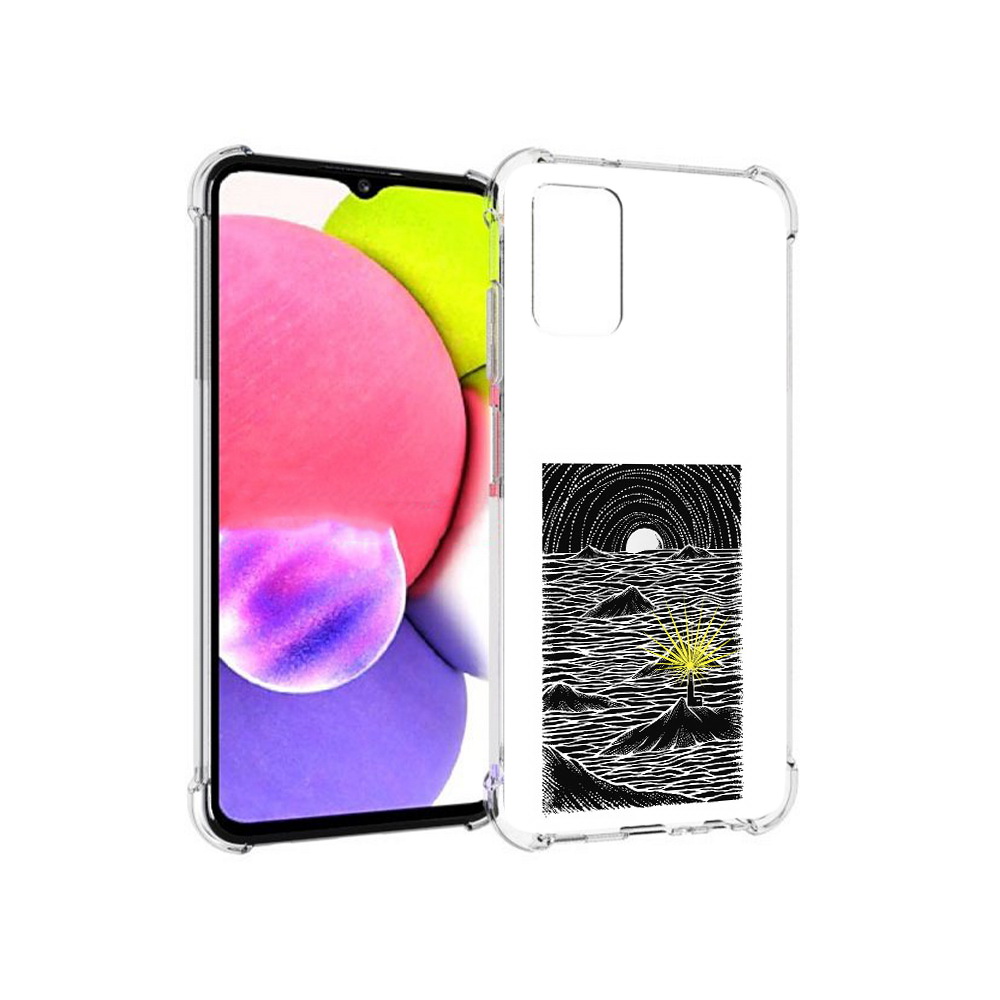 Чехол MyPads Tocco для Samsung Galaxy A03s маяк в черно белом море (PT162170.549.460)