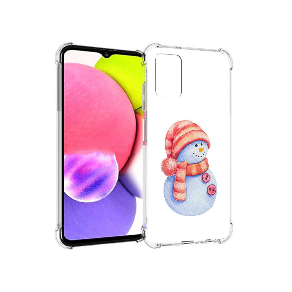 

Чехол MyPads Tocco для Samsung Galaxy A03s Веселый снеговик (PT162170.549.44), Прозрачный, Tocco