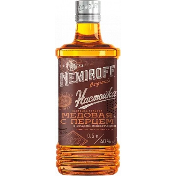 

Настойка NEMIROFF медовая с перцем 40% 0.5л