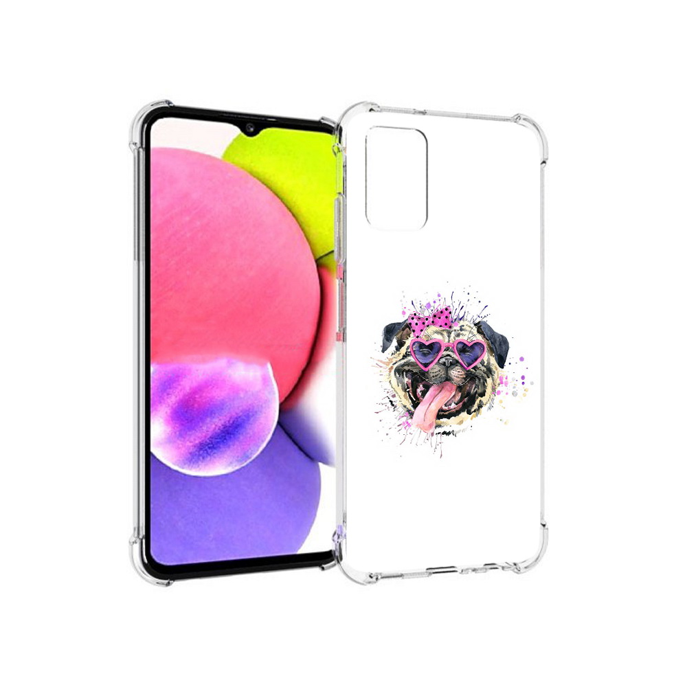 

Чехол MyPads Tocco для Samsung Galaxy A03s Веселая собака (PT162170.549.43), Прозрачный, Tocco