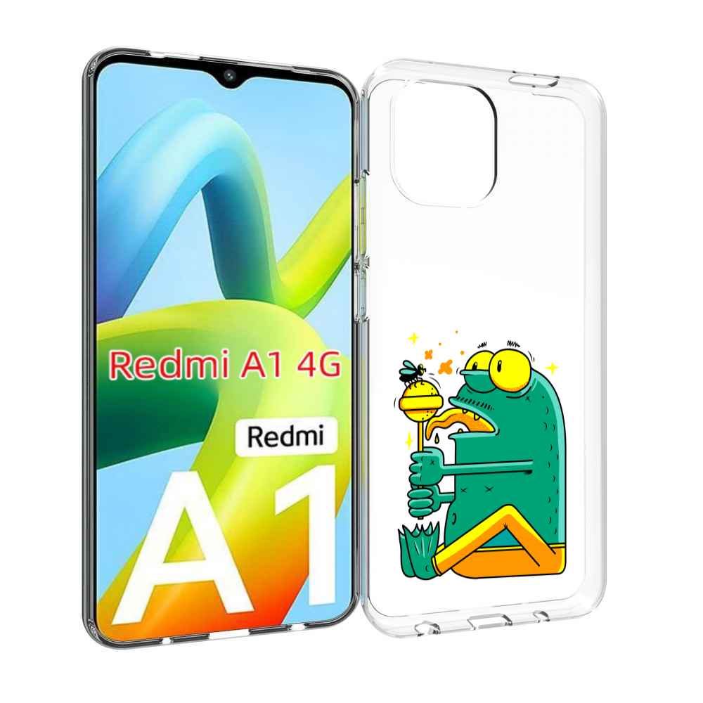 

Чехол MyPads Зеленая лягушка с чупа чупсом для Xiaomi Redmi A1, Прозрачный, Tocco