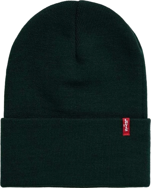 

Шапка унисекс LEVIS Slouchy Red Tab Beanie зеленая, Зеленый, Slouchy Red Tab Beanie