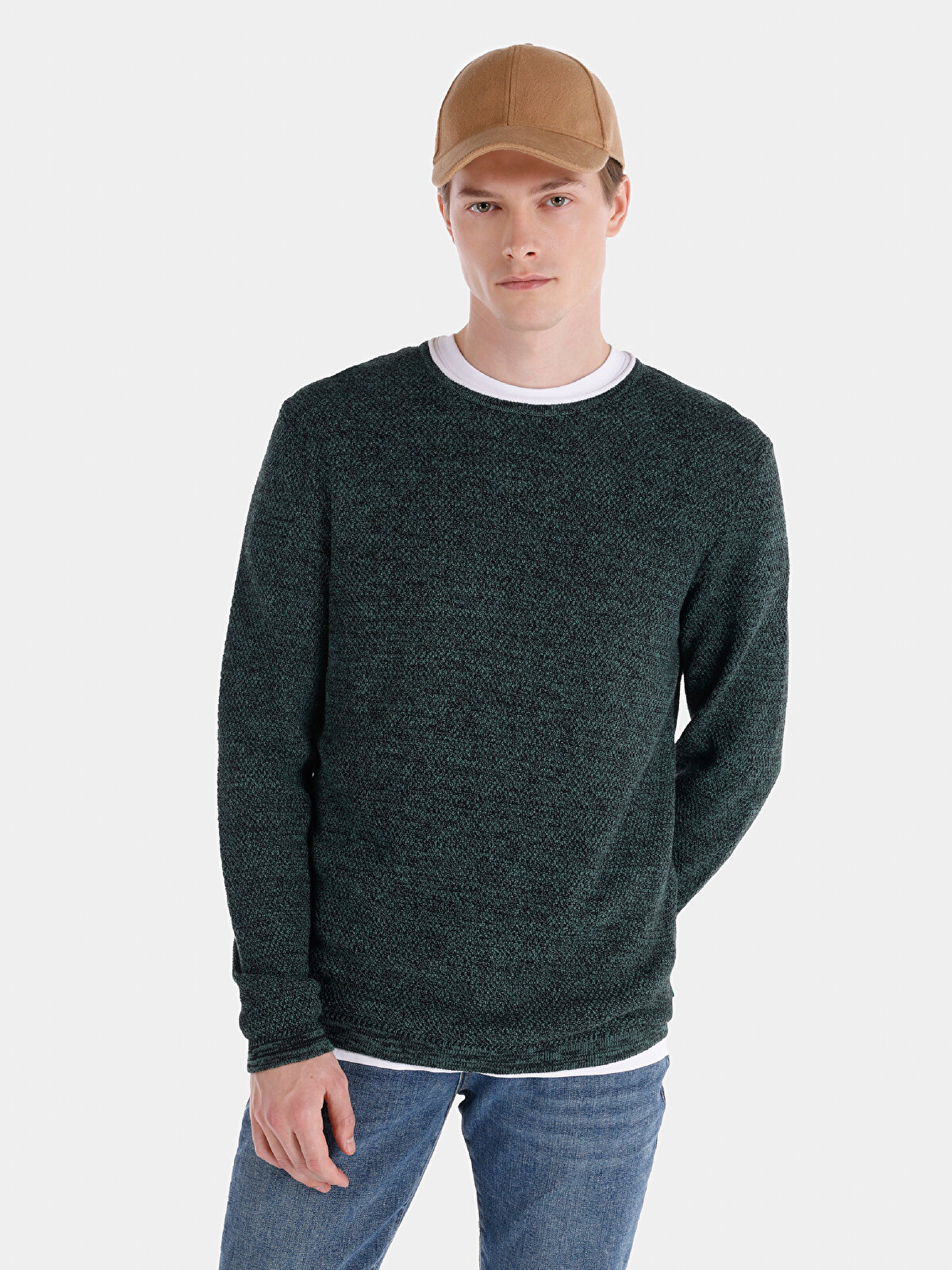 

Джемпер мужской COLIN'S CL1065743 зеленый XL, CL1065743
