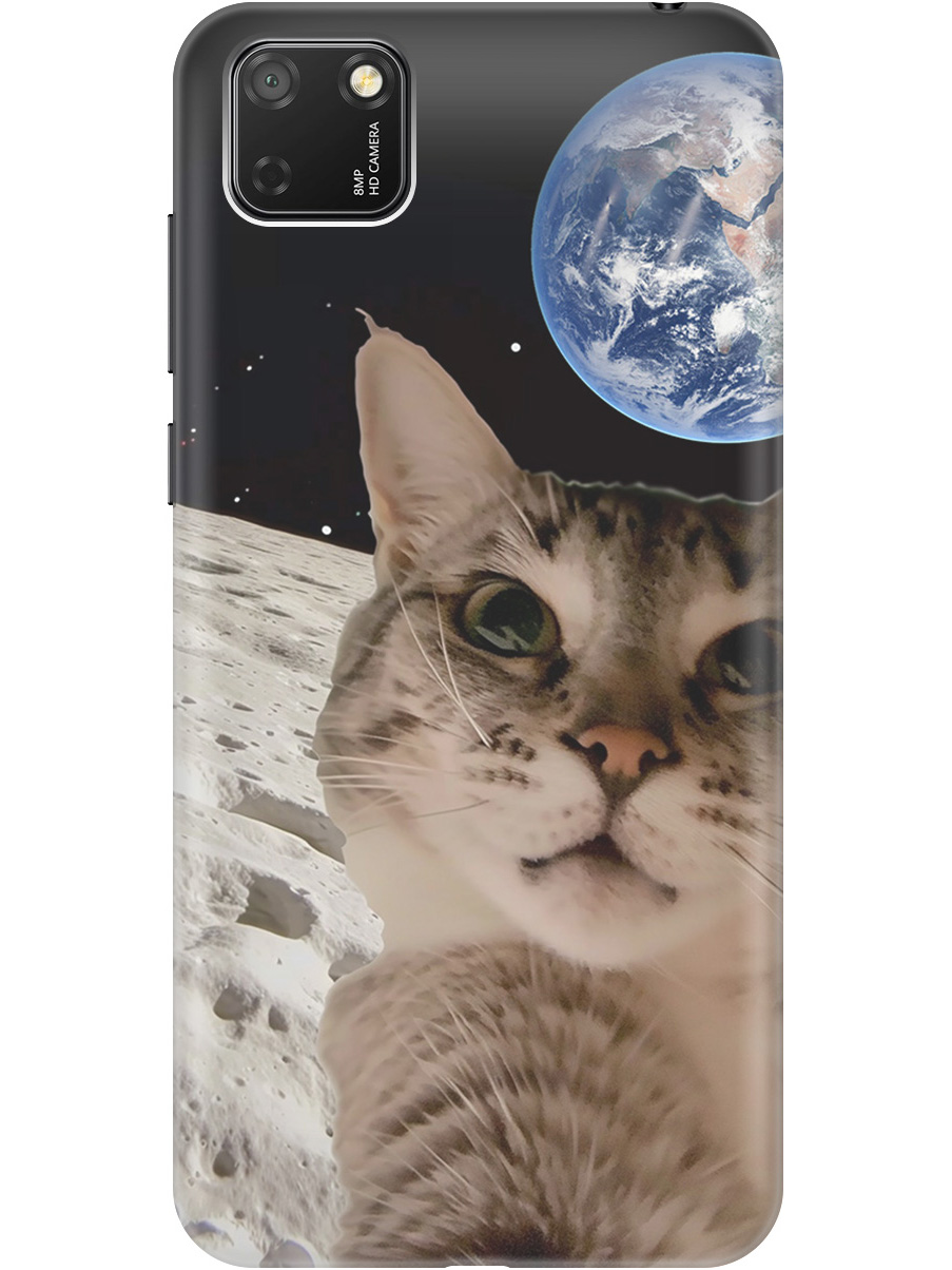 

Силиконовый чехол на Honor 9S / Huawei Y5P с принтом "Котик на луне", Прозрачный;белый;серый;черный, 723100912