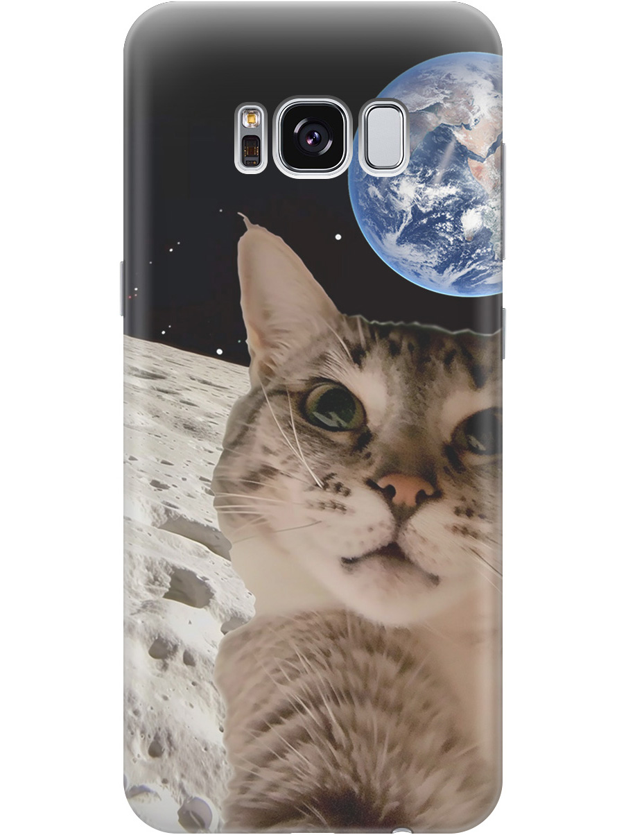 

Силиконовый чехол на Samsung Galaxy S8 с принтом "Котик на луне", Прозрачный;белый;серый;черный, 713984512