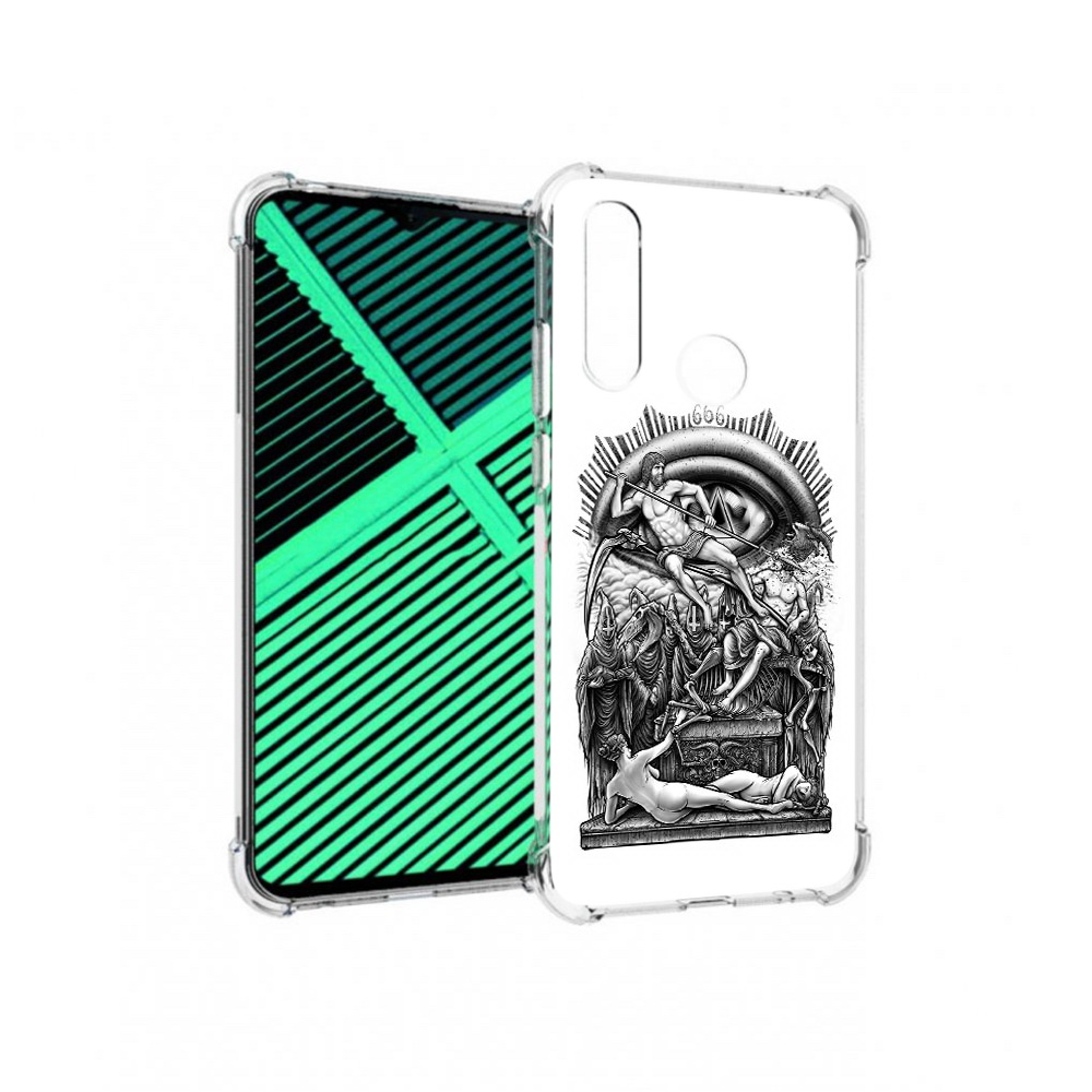 

Чехол MyPads Tocco для Motorola Moto G8 Power Lite оракул черно белый (PT227069.358.528), Прозрачный, Tocco