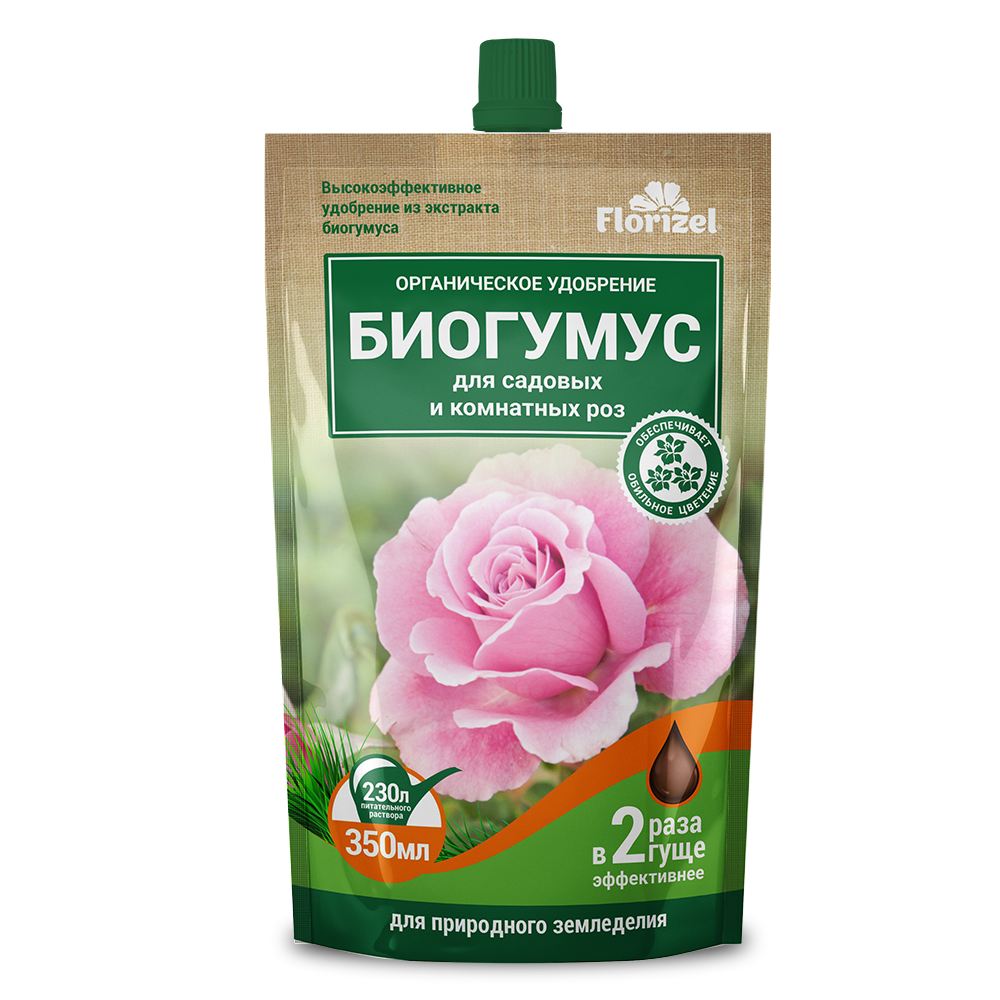 Удобрение Florizel Биогумус для роз, 350мл