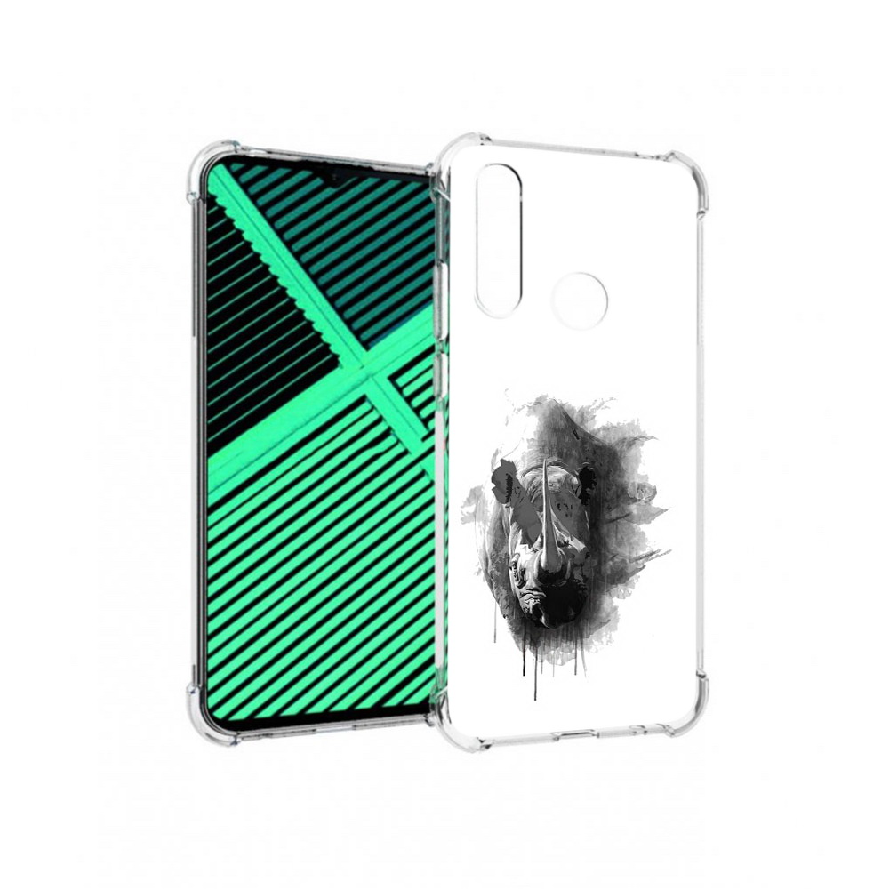

Чехол MyPads Tocco для Motorola Moto G8 Power Lite носорог (PT227069.358.523), Прозрачный, Tocco