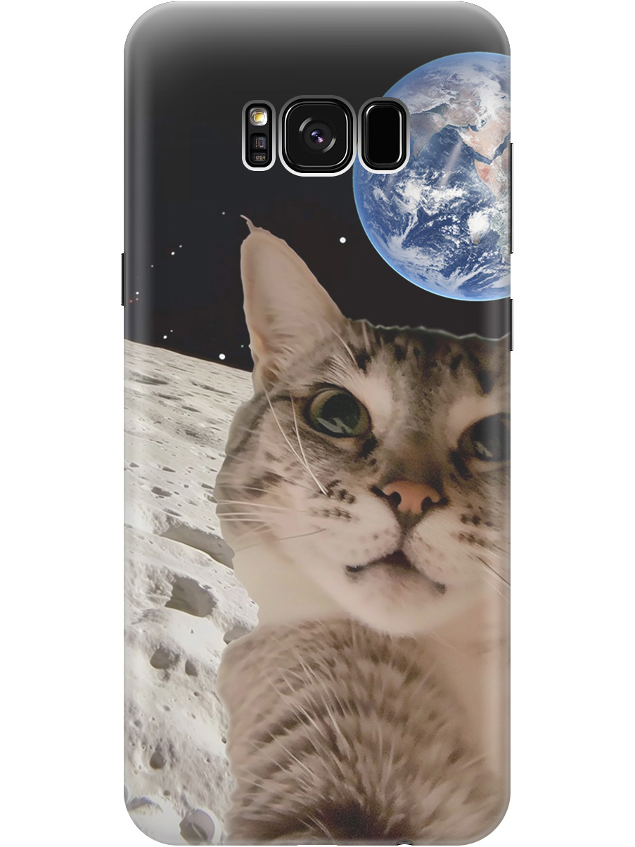 

Силиконовый чехол на Samsung Galaxy S8+ с принтом "Котик на луне", Прозрачный;белый;серый;черный, 713984412