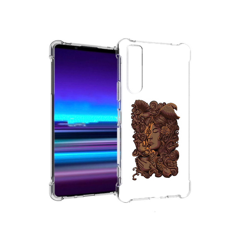 

Чехол MyPads Tocco для Sony Xperia 1 II девушка с длинными волосами абстракция, Прозрачный, Tocco