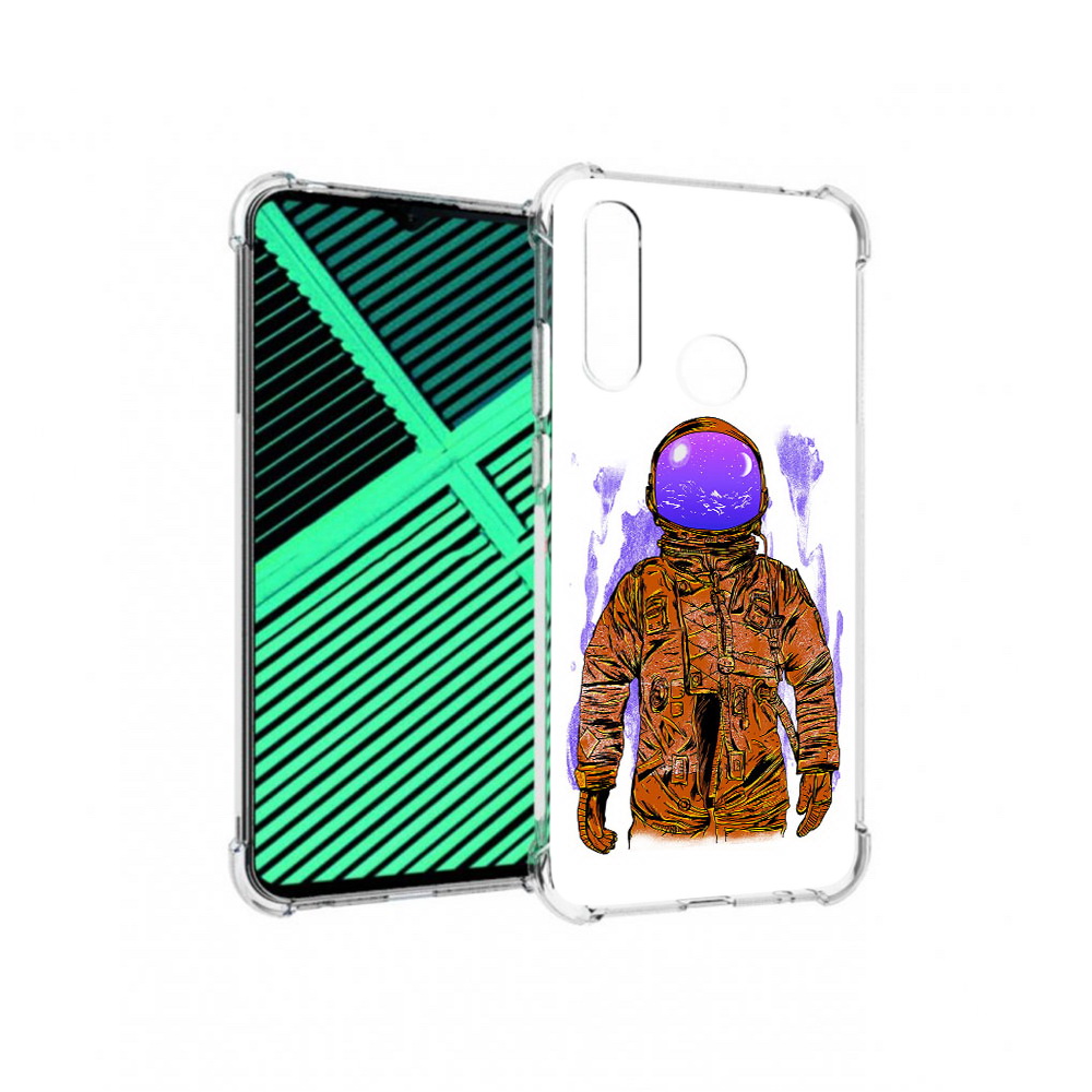 

Чехол MyPads Tocco для Motorola Moto G8 Power Lite нарисованный мужчина в скафандре, Прозрачный, Tocco