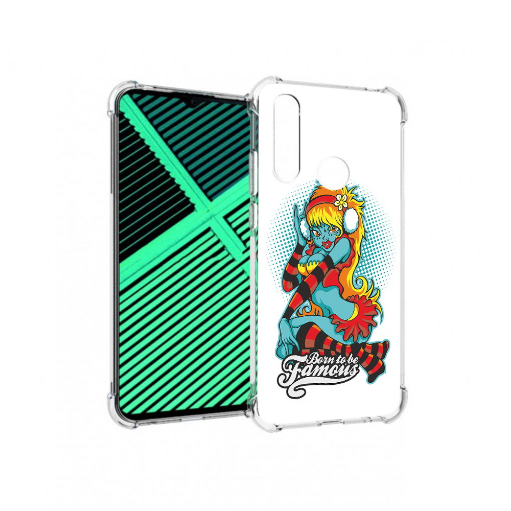 

Чехол MyPads Tocco для Motorola Moto G8 Power Lite нарисованная девушка в наушниках, Прозрачный, Tocco