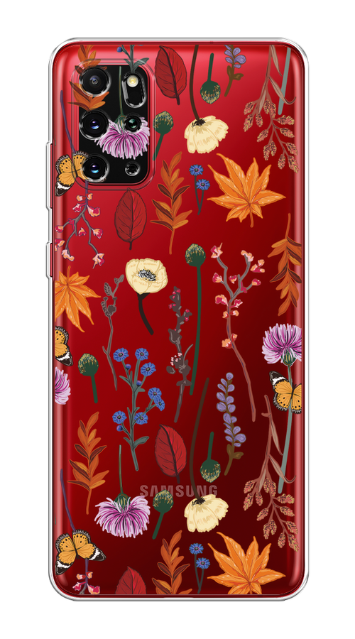 

Чехол на Samsung Galaxy S20 Plus "Orange Purple flowers", Оранжевый;красный;розовый;желтый;прозрачный, 29350-1