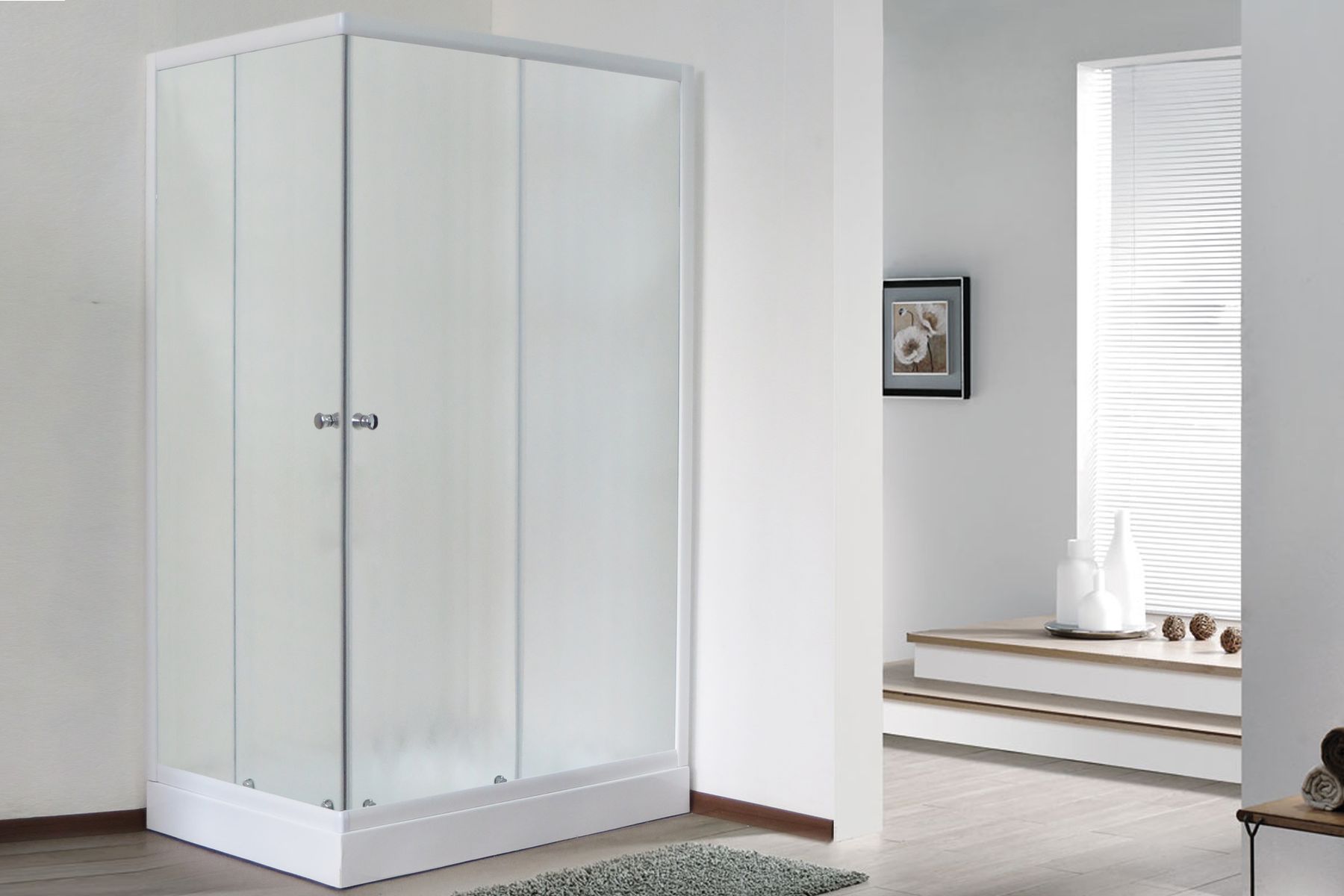 

Душевой уголок 100х90 см Royal Bath HPD RB9100HPD-C стекло матовое