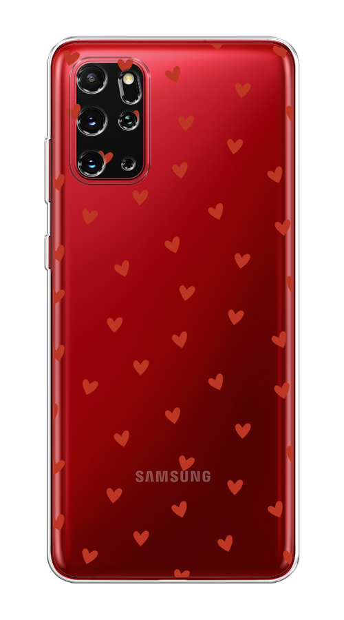 

Чехол на Samsung Galaxy S20 Plus "Red hearts", Красный;прозрачный, 29350-1