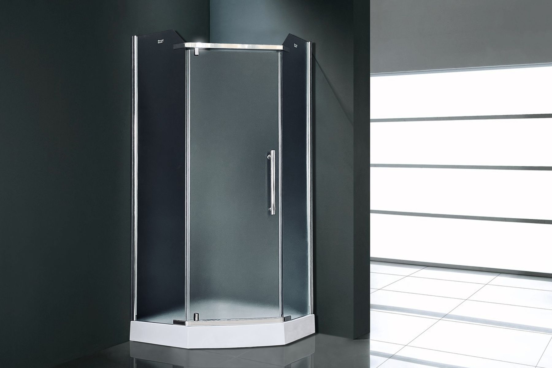 

Душевой уголок 90х90 см Royal Bath TR RB90TR-C-CH стекло рифленое
