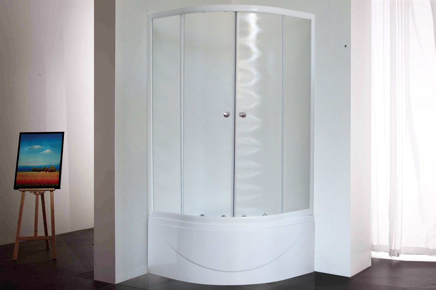 

Душевой уголок 90х90 см Royal Bath BK RB90BK-C стекло матовое с поддоном