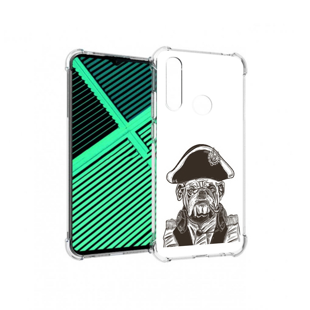 

Чехол MyPads Tocco для Motorola Moto G8 Power Lite мопс генерал (PT227069.358.483), Прозрачный, Tocco