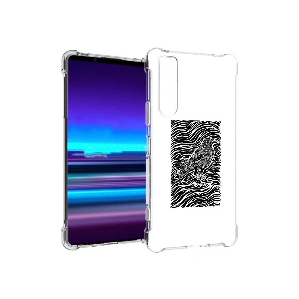 

Чехол MyPads Tocco для Sony Xperia 1 II ворон в абстракции (PT148152.232.272), Прозрачный, Tocco