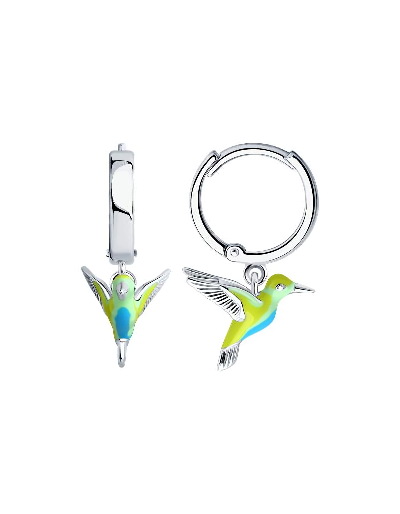 

Серьги подвески из серебра TEO MAORI 894025987, эмаль, 894025987