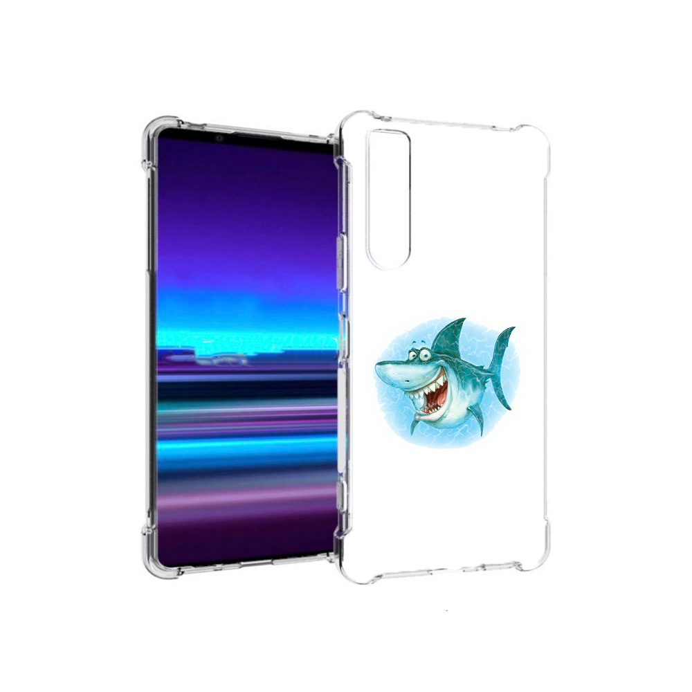 

Чехол MyPads Tocco для Sony Xperia 1 II веселая акула (PT148152.232.261), Прозрачный, Tocco