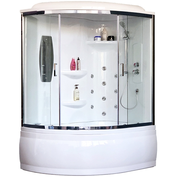 

Душевая кабина 150х100 см Royal Bath ALP RB150ALP-T-CH-R стекло прозрачное с гидромассажем