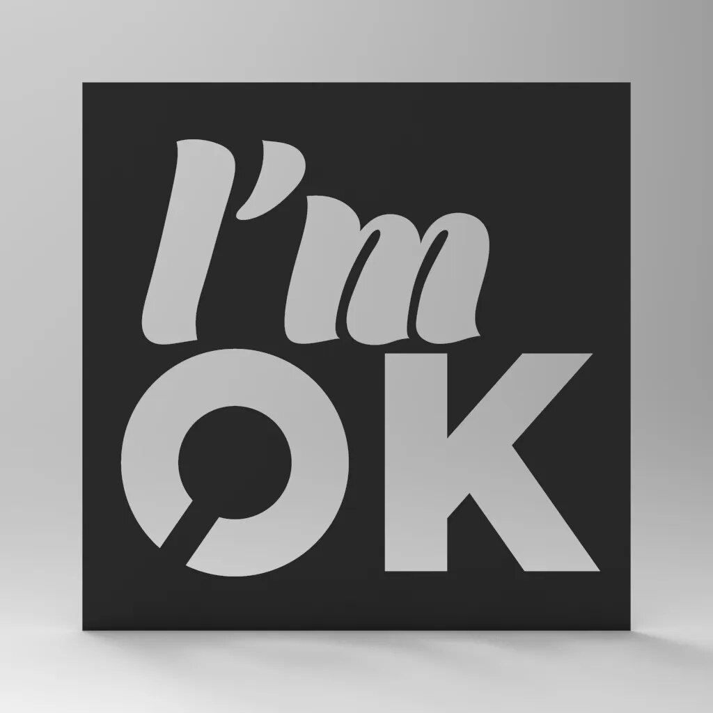 

Панно настенное металлическое I am OK P-039-01, P-039-00