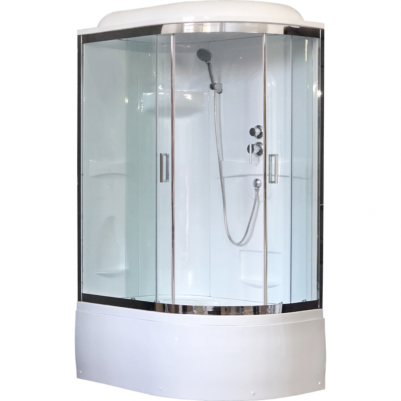 

Душевая кабина 120х80 см Royal Bath BK RB8120BK1-T-CH-L стекло прозрачное