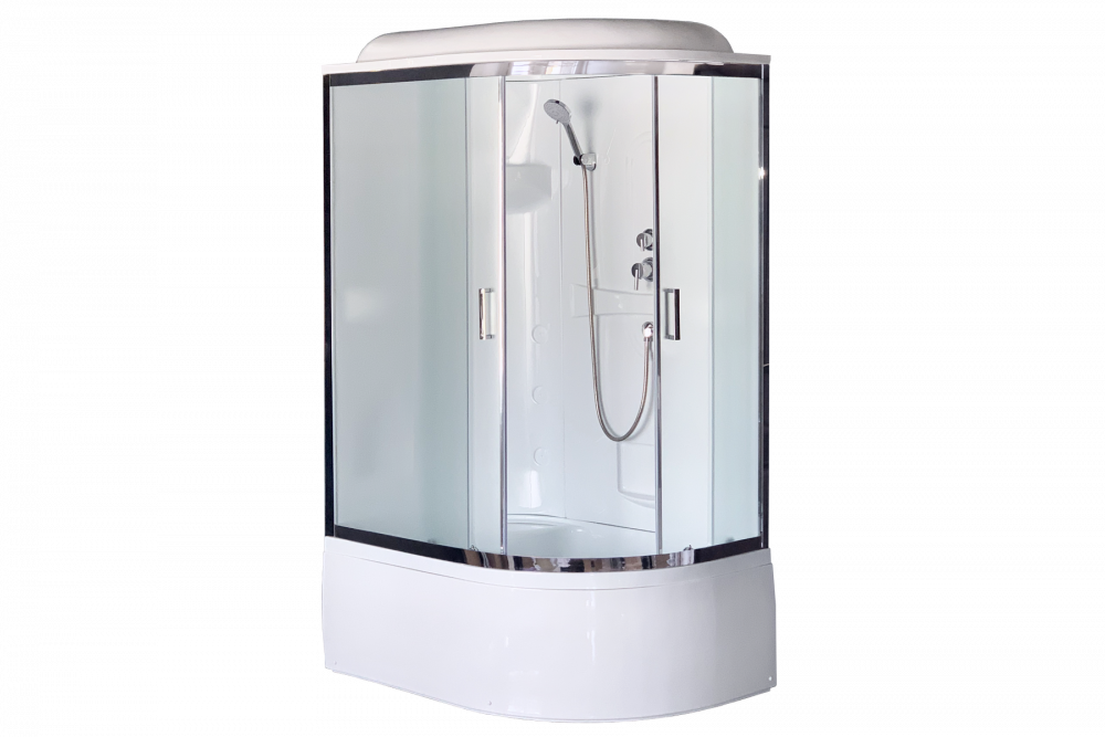 

Душевая кабина 120х80 см Royal Bath BK RB8120BK1-M-CH-L стекло матовое
