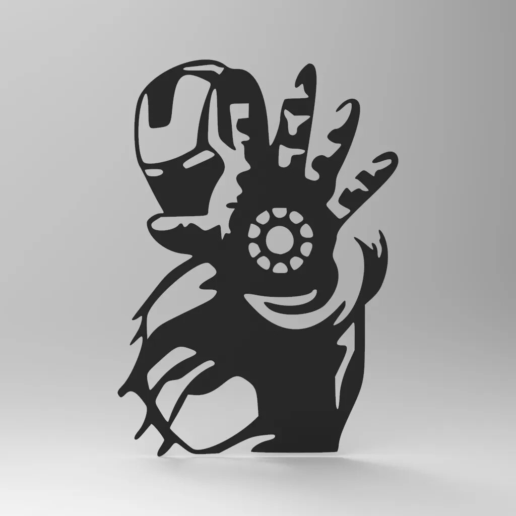 

Панно настенное металлическое железный человек P-038-00, P-038-00