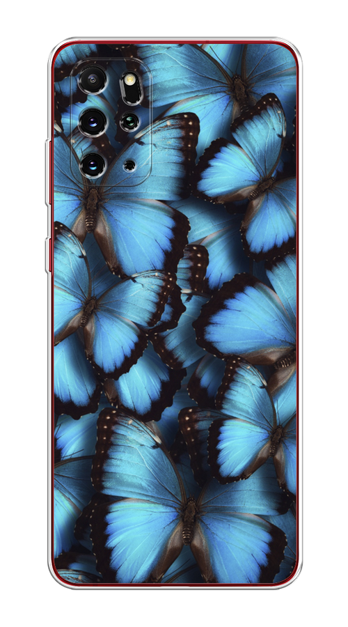 

Чехол на Samsung Galaxy S20 Plus "Тропическая бабочка 2", Голубой;черный, 29350-1