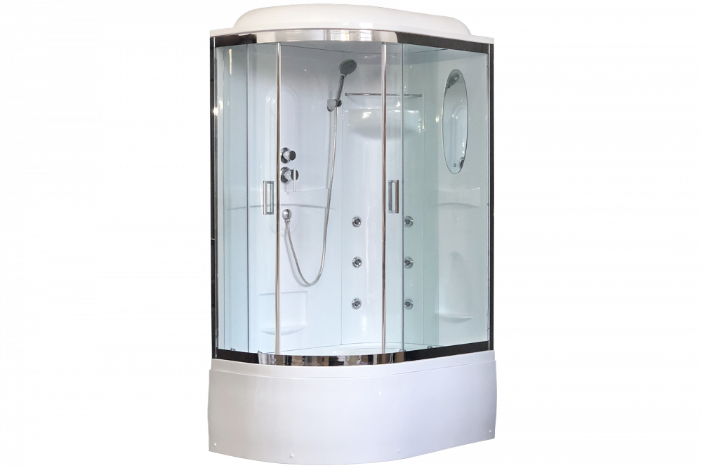

Душевая кабина 120х80 см Royal Bath BK RB8120BK2-T-CH-R стекло прозрачное с гидромассажем