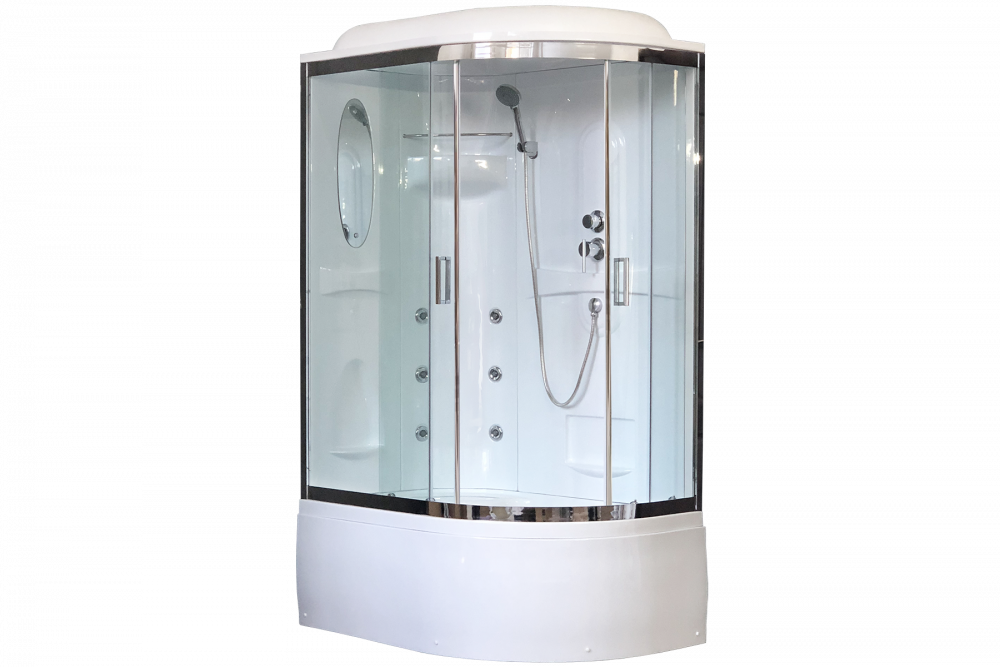 

Душевая кабина 120х80 см Royal Bath BK RB8120BK2-T-CH-L стекло прозрачное с гидромассажем
