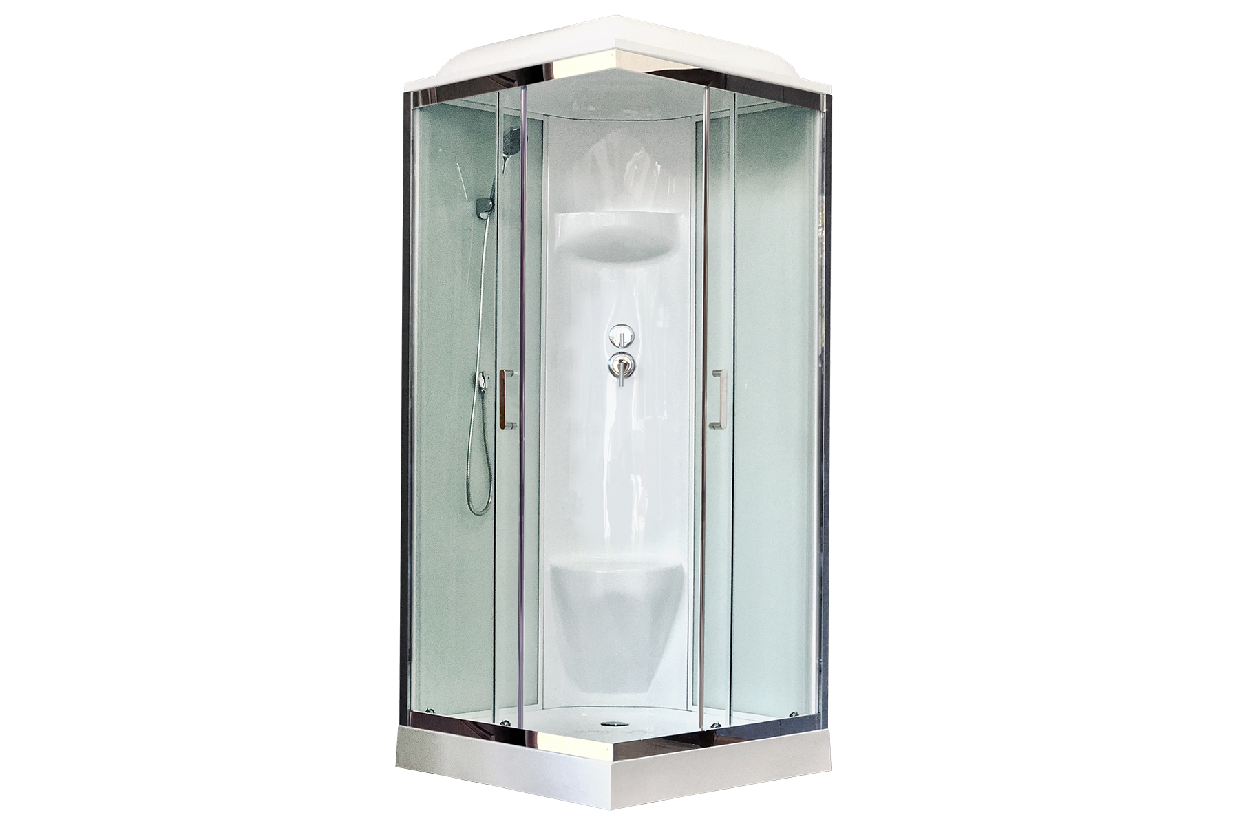 

Душевая кабина 90х90 см Royal Bath НР RB90HP6-WT-CH стекло прозрачное