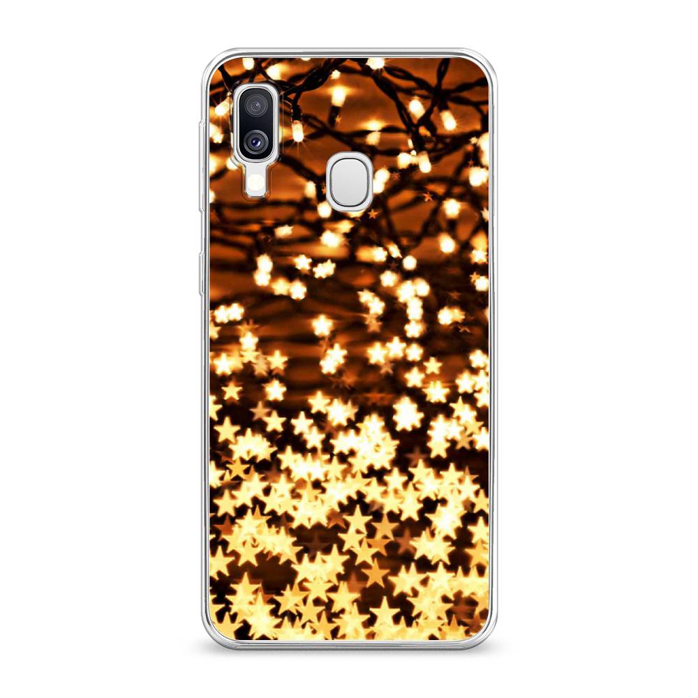 

Чехол на Samsung Galaxy A40 "Новогодняя гирлянда", Золотистый, 28050-5