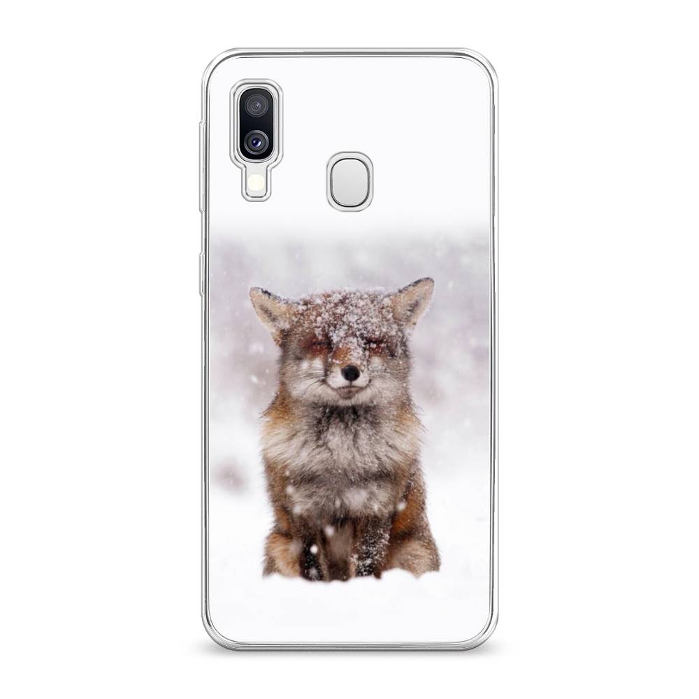 

Чехол на Samsung Galaxy A40 "Зимняя лиса", Белый;серый;коричневый, 28050-1