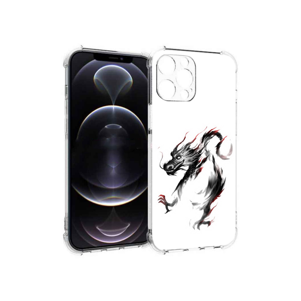 

Чехол MyPads Tocco для Apple iPhone 13 Pro Max черный дракон (PT163170.617.690), Прозрачный, Tocco