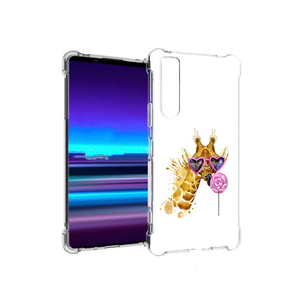 

Чехол MyPads Tocco для Sony Xperia 1 II акварельный жираф (PT148152.232.217), Прозрачный, Tocco